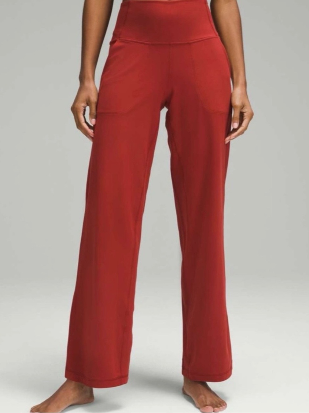 lululemon athletica Wide-Leg High-Rise Pants in Rust